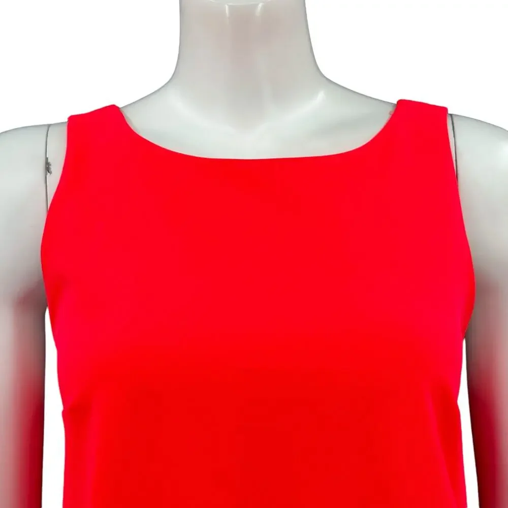 Armani Exchange Dress Womens 4 Neon‎ Pink Shift Strappy Cutout Sleeveless Party